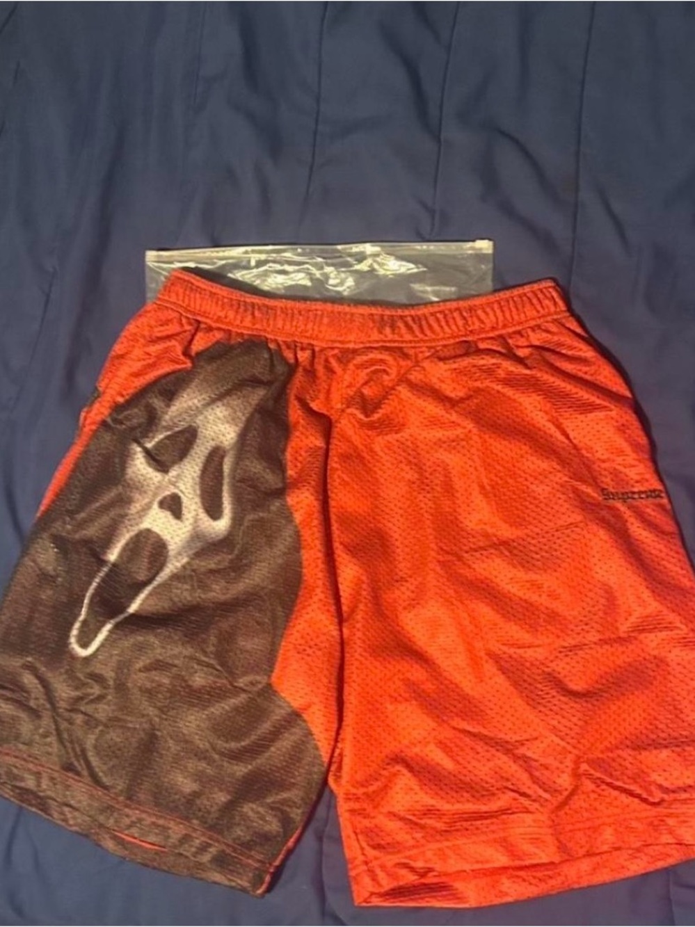 Supreme x ghost face mesh shorts medium